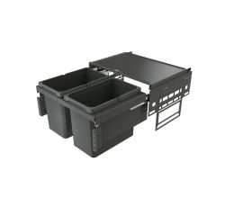 Abfallsorter 8013304 COX base 360 S/600-2 anthrazit / Schrankbreite 60 cm / Abfalleimer / Abfallsammler / Mülleimer