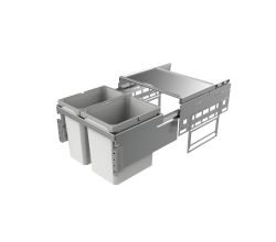 NABER Abfallsorter 27,5 (12 + 15,5) Liter COX® BASE 360 K/500-2 ab 50 cm Schrankbreite