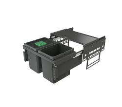 NABER Abfallsorter COX® BASE 360 K/600-2 mit 31 (2 x 15,5) Liter Volumen / ab 60 cm Schrankbreite