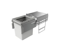 NABER Abfallsorter 39 Liter Cox® Base 460 R/400-1 inkl. Aufsatzrahmen ab 40 cm Schrankbreite