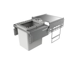 NABER Abfallsorter 39 Liter Cox® Base 460 R/500-1 inkl. Aufsatzrahmen ab 50 cm Schrankbreite