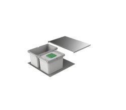 Abfallsorter Cox Box 1T/600-2 Bio mit zweifach Trennung für 60 cm Schrankbreite / Abfalleimer / Abfallsammler / Mülleimer