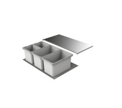 Abfallsorter Cox Box 1T/800-4 mit vierfach Trennung für 80 cm Schrankbreite / Abfalleimer / Abfallsammler / Mülleimer
