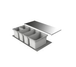 Abfallsorter Cox Box 1T/1000-5 mit fünffach Trennung für 100 cm Schrankbreite / Abfalleimer / Abfallsammler / Mülleimer
