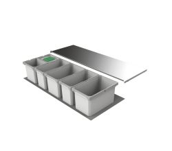 Abfallsorter Cox Box 1T/1200-6 Bio mit sechsfach Trennung für 120 cm Schrankbreite / Abfalleimer / Abfallsammler / Mülleimer