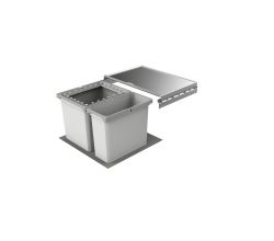 Abfallsorter Cox Box 2T/600-2 mit zweifach Trennung für 60 cm Schrankbreite / Abfalleimer / Abfallsammler / Mülleimer