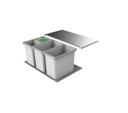 Abfallsorter Cox Box 2T/800-4 mit vierfach Trennung inkl. Biodeckel für 80 cm Schrankbreite / Abfalleimer / Abfallsammler / Mülleimer