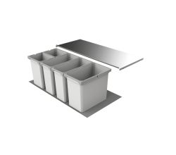 Abfallsorter Cox Box 2T/1000-5 mit fünffach Trennung für 100 cm Schrankbreite / Abfalleimer / Abfallsammler / Mülleimer