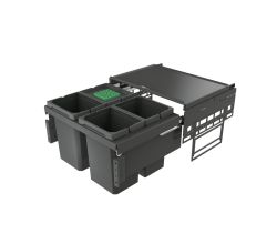 NABER Abfallsorter 40 (4x10) Liter COX® BASE 360 S/600-4 ab 60 cm Schrankbreite
