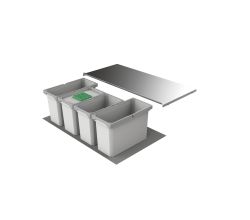 Abfallsorter Cox Box 275 S/900-4 Bio mit 4-fach Trennung für 90 cm Schrankbreite, 42 (2x12 u. 2x9) Liter / Abfalleimer / Mülleimer