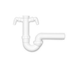 Kugelgelenksiphon - 2 / Siphon / Röhren-Siphon 100/2, 1 1/2 Zoll x DN 40/50