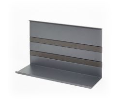 Linero MosaiQ Universalablage H 200 mm ohne Rahmen graphitschwarz / Relingsystem / Kesseböhmer