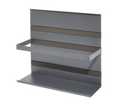 Linero MosaiQ Universalablage H 300 mm mit Rahmen graphitschwarz / Relingsystem / Kesseböhmer