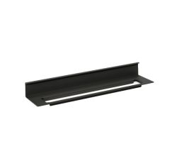 Linero MosaiQ Untere Tuchleiste 350 x 77 x 46 mm schwarz matt / Handtuchleiste / Reling Handtuchhalter / Relingsystem / Kesseböhmer