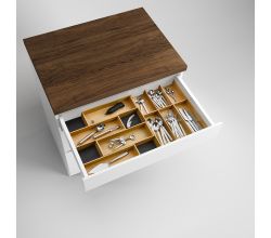 Modify Besteckeinsatz Set 800/900, Eiche hell / Besteckkasten-Set Holz