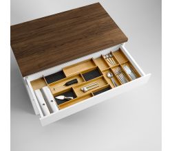 Modify Besteckeinsatz Set 1000, Eiche hell / Besteckkasten-Set Holz
