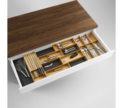 Modify Besteckeinsatz Set 1200, Eiche hell / Besteckkasten-Set Holz