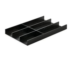 Modify Besteckeinsatz B 300 x T 472 x H 43 mm, Esche schwarz / Besteckkasten Holz