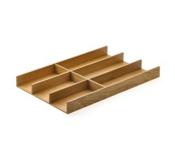 Modify Besteckeinsatz B 300 x T 472 x H 43 mm, Eiche hell / Besteckkasten Holz