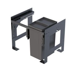 Wesco Abfallsammelsystem Pullboy Soft Fusion 480 K/600-1, anthrazit, 29 (1x29) Liter für 60 cm Schrank