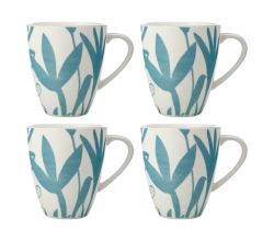 Maxwell & Williams 4er-Set – 4 × AW0580 Becher 350 ml DUSK Blau, Porzellan (AW0580)