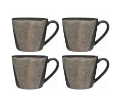 Maxwell & Williams 4er-Set – 4 × AX0592 UMI Becher 420 ml, kegelförmig, Porzellan (AX0592)