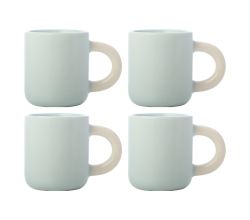 Maxwell & Williams 4er-Set – 4 × DI0347 Espressotasse 110ml Hellblau SHERBET Porzellan (DI0347)