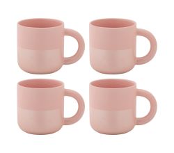Maxwell & Williams 4er-Set – 4 × DI0401 Becher 350 ml HORIZON Pink, Porzellan (DI0401)