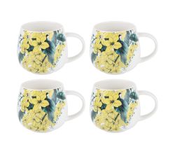Maxwell & Williams 4er-Set – 4 × DX1301 Becher 400 ml GOLDEN SUMMER Kassie, Porzellan, in Geschenkbox (DX1301)