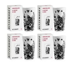 Ritzenhoff 4er-Set – 4 × Kaffeebecher XL #1 GENUSSKLASSE Karin Rytter 2022 (3741001)