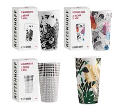 Ritzenhoff GENUSSKLASSE – 4 Kaffeebecher in 4 Designs Nr. 1