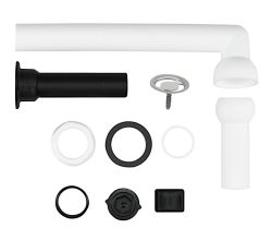 Schock Überlaufanschluss komplett für Spülen mit 30 mm Loch von oben / Ersatzteil für Schock Spülen