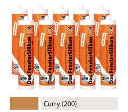10er SET PTW Silikon neutralvernetzend und abriebfest - CURRY (200) / Dichtstoff / Silicon / Fugensilikon