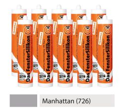 10er SET PTW Silikon neutralvernetzend und abriebfest - MANHATTAN (726) / Dichtstoff / Silicon / Fugensilikon