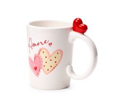 Puckator AMORE HERZEN Figurativer Keramikbecher 400 ml / Becher
