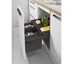 Wesco Abfallsorter Sortomaxx 28 (17+11) Liter mit Auszugstablar für 50 cm Schrankbreite / Abfalltrennsystem