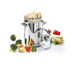Edelstahl Spargeltopf 4,0 Liter / Karl Krüger / Spargel-Topf / Spargel Topf