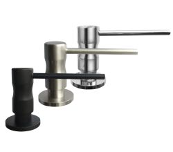 KeraDomo Spülmittelspender SLIM in CHROM, EDELSTAHLFINISH oder SCHWARZ / Dispenser / Systemceram