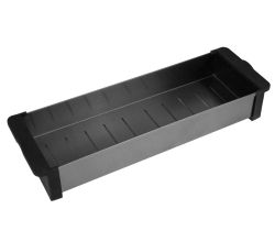 CARESSI Restebehälter 12034 aus Edelstahl GUN METAL / Resteschale / Abtropfschale