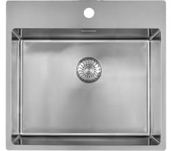 CARESSI 1-Becken Spüle CABLA 60513 mit Hahnbank / ab 60 cm Schrankbreite / Einbauspüle / Edelstahlspüle