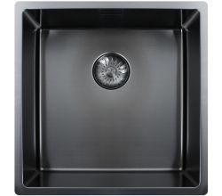 CARESSI Spüle CAPPO 60539 GUN METAL ohne Hahnbank / ab 50 cm Schrankbreite / Einbauspüle / Edelstahlspüle