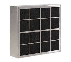 Kompakt-Plasmafilter PLANO 2000 mit 300 mm Anschlussstutzen / Luftreinigungsfilter für Dunstabzugshauben / Geruchsfilter