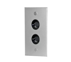 THEBO Energie-Ecksäule ST 3007-2 Aluminium - Schweizer Norm - 2 Steckplätze