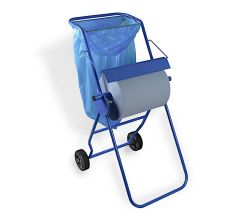 Bodenständer mit Müllsackhalterung für Putztuchrollen bis 40 cm Breite / PLOCK GmbH