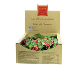 100er SET Glückskäfer auf Kleeblatt, lose 6,25 g / Schokolade / Käfer / Glück