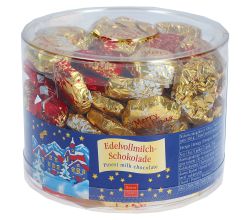 Storz 100er SET Sternchen "Merry Christmas", C&C Dose 625 g (100 Stk. à je 6,25 g) / Schokolade / Weihnachten