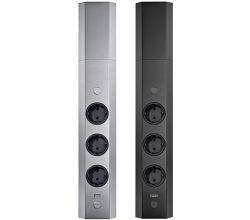 THEBO Energie-Ecksäule ST 3081/3 USB in EDELSTAHL oder SCHWARZ / Mehrfachsteckdose / Ecksteckdose