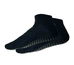 LOHA Stoppersocken S schwarz, EU Größe 31-34 / Trampolinsocken / Pilates Yoga Socken