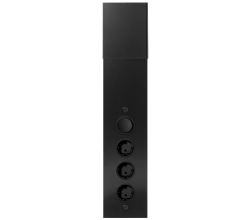 Energie-Ecksäule STS 3007 in SCHWARZ mit 3 Steckplätzen und Schalter für Licht / Mehrfachsteckdose / Ecksteckdose