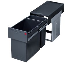 HAILO 3666111 TANDEM Abfallsorter 31 (24+7) Liter ab 30 cm Schrankbreite / Abfalltrennsystem